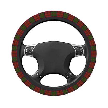 Thickened Elastic Steering Wheel Cover, Grant Tartan red Green Plaid Ultra, Soft, Breathable, Fit for Cars, SUVs, Trucks, Stylish Comfortable Grip - color: Grant Tartan Red Green Plaid