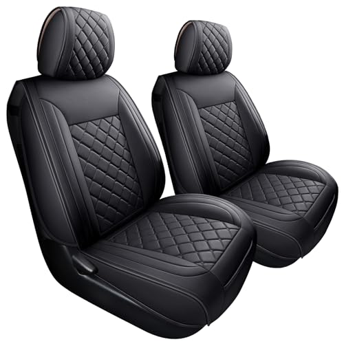 Tomatoman Tacoma Seat Covers Customized for 2005-2025 2026 Truck Sport Gen SR Extended Pro Off-Road Pickup V6, Waterproof Faux Leather Car Cushions(2 PCS Front, Black) - color: 2 PCS Front/Black