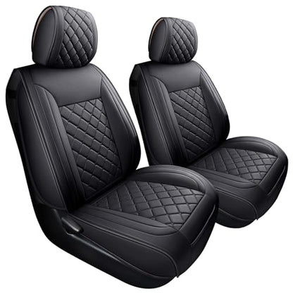 Tomatoman Tacoma Seat Covers Customized for 2005-2025 2026 Truck Sport Gen SR Extended Pro Off-Road Pickup V6, Waterproof Faux Leather Car Cushions(2 PCS Front, Black) - color: 2 PCS Front/Black