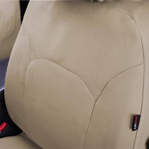 Flying Banner Car Seat Covers Front Seats Rear Bench Polyester car seat Protectors Easy installations Rear Bench Split Classic Man Lady Truck - color: Solid Beige