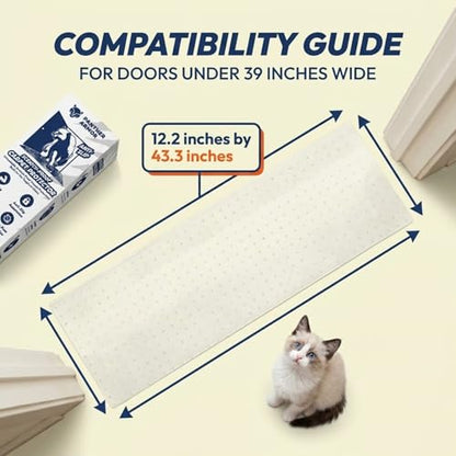 Panther Armor Scratch-Proof Carpet Protector for Pets, Plastic Rug Runner and Cover, 12.2 x 43 inches, Cat Scratch Protector for Doorway, Stop Cat from Scratching, Door Mat
