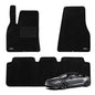 WENNEBIRD Superior Carpet Floor Mats for 2012-2020 Tesla Model S, 0.6-Inch Ultra-Thick, Noise-Reducing, All-Weather Waterproof Anti-Slip – 3-Pc Set - size: 2012-2020 Model S 3-Pc Set
