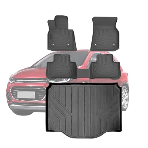 TPE Floor Mats for 2014-2023 Chevy Trax&13-23 Buick Encore (Not fit GX), All Weather Car Floor Liners Fit Chevy Trax Accessories Black - size: 2014-23|Trax|full set