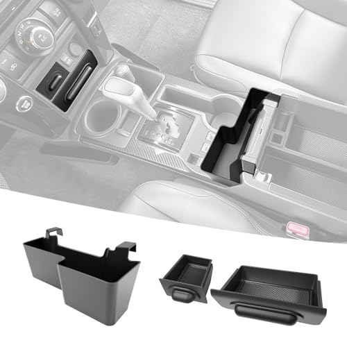 Center Console Organizer for 2014-2024 Toyota 4Runner Upgraded Hanging Armrest Box Extra Storage Drawer Inserts Tray for 4 Runner Interior Accessories(Fit 14-24/Hanging+Drawer Organizer) - color: 14-24 Hanging+Drawer Organizer