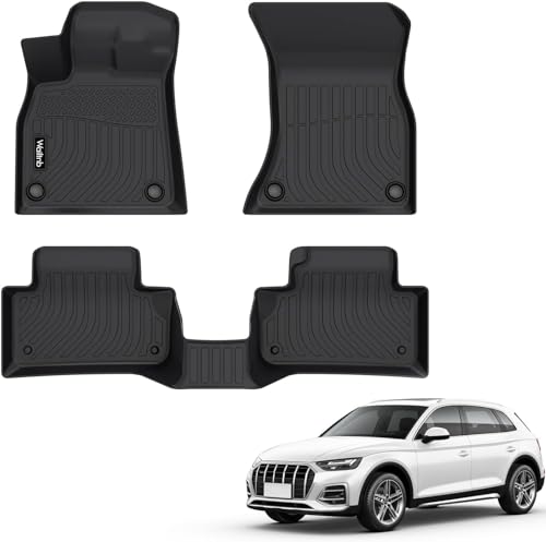 Floor Mats Custom for 2018-2025 Audi Q5 / SQ5 2023 2022 2021 2020 2019 2018 All Weather Protection Non-Slip Durable Floor Liners Fits Front& 2nd Row Full Set Black Accessories - style: 24|For Audi Q5/SQ5 | 2018-2025 | Mat