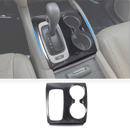 Gear Shift Panel Cover for Honda Pilot 2016-2020/ Honda Ridgeline 2017-2020, Gear Shift Knob Console Panel Trim, ABS Center Console Cup Holder Frame Anti-Scratch Protector Accessories (Carbon Fiber) - color: Carbon Fiber