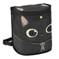 MNSRUU Car Trash Can with Lid, Black Cat Zipper Car Trash Bag Hanging Organizers and Storage for Front Back Seat, Leak-Proof Trash Bin - color: Cat A17107