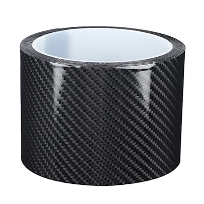 POCREATION Carbon Fiber Car Door Sill Protector, Black Adhesive Door Edge Guard Wrap Film for SUV Truck Sedan, Anti Scratch Paint Protection for Door Threshold and Trunk