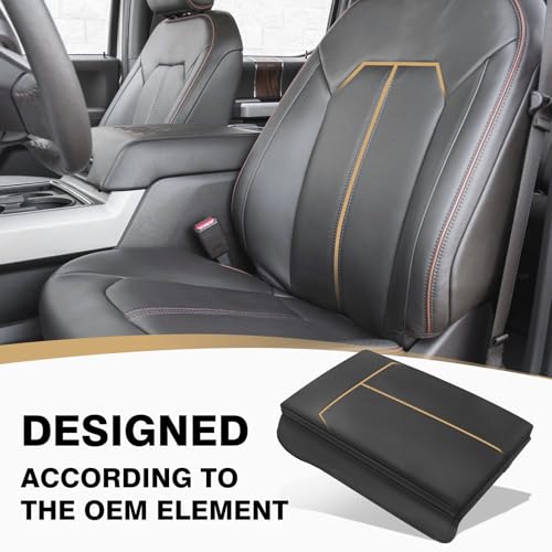 Center Console Armrest Cover Fit for Ford F150 2015-2020 & F250 F350 F450 2017-2022 & Expedition 2018-2024 Accessories, Armrest Pad Console Lid Cushion Vegan Leather 1-Inch Thick(Bucket Seat) - size: 4) 17-22 |F250/F350/F450| Bucket Seat, +Thick