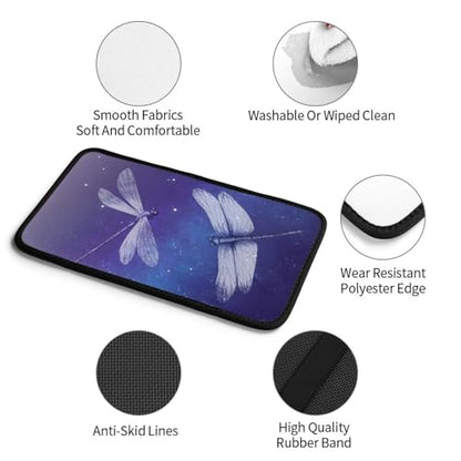 Universal Car Center Console Cushion Pad, Dragonfly Blue Night Sky Soft Waterproof Car Center Console Cover Auto Armrest Seat Box Cover Protector for Most Vehicle SUV Truck Car - color: Dragonfly Blue Night Sky