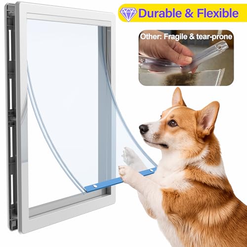 Dog Door Replacement Flaps - Extra Large Measures 10.5" x 15", Doggie Door Flap Compatible with Ideal Pet Products Designer Series Pet Door- Replacement Flap, Less Shrinkage, Weather Resistant