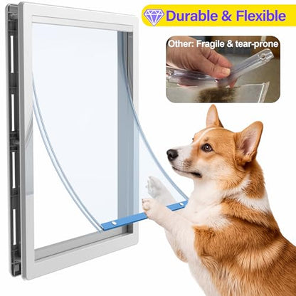 Dog Door Replacement Flaps - Extra Large Measures 10.5" x 15", Doggie Door Flap Compatible with Ideal Pet Products Designer Series Pet Door- Replacement Flap, Less Shrinkage, Weather Resistant