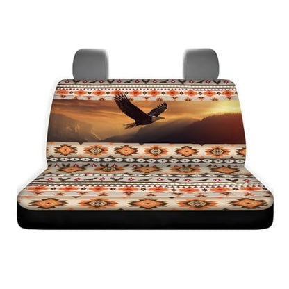 WELLFLYHOM Aztec Eagle Car Seat Cover Rear Bench Seat Covers for Truck SUV Native Tribal Universal Fit Car Accessories Auto Bench Seat Cover - color: Aztec Eagle