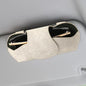 KINIVA White Car Visor Sunglass Holder Leather Glasses Case with Magnetic Closure - color: 03 White