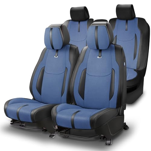 Drive Series Full Set Seat Covers Universal for Cars Trucks SUV, Navy Blue, CA-SC-Drive-Full-NB - color: Navy Blue, size: Full Set, style: Drive Series