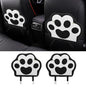 2PCS Car Kick Mats Backseat Protector, Dog Cat Paw Print Leather Car Back Seat Cover for Kids Pets, Waterproof Vehicle Seat Back Kick Mat Organizer to Protect from Dirt, Mud & Scratches(Black) - color: Black