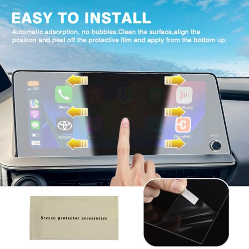 2PC Screen Protector for 2023-2026 Toyota Prius 12.3 Inch(Limited/XLE/Nightshade Edition) [No Glare & Fingerprint] Tempered Glass Toyota Prius Accessories - size: 2023-2026 Toyota Prius 12.3 Inch