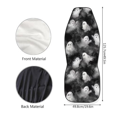 Car Seat Covers Accessories 2 Pieces Car Front Seat Covers, Universal Fit Auto Interior Bucket Seat Covers(Ghost 68) - color: Ghost 68