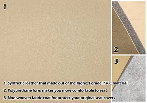 Custom-FIT Artificial Leather Front Bench seat Covers Designed for Ford F-250 350 450 (Black/Yellow) - color: Black/Yellow