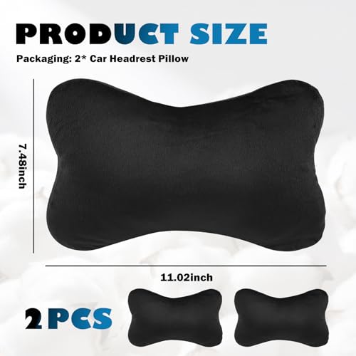 2PCS Car Headrest Pillow Soft & Comfortable,Breathable Car Neck Pillow for Neck Support & Relieve Driving Fatigue,All-Season Necks Pillows for Cars Interior Accessories