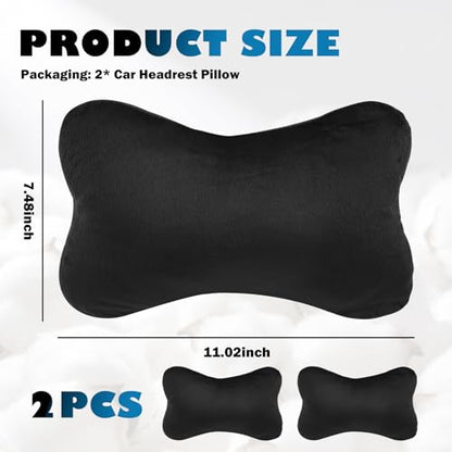 2PCS Car Headrest Pillow Soft & Comfortable,Breathable Car Neck Pillow for Neck Support & Relieve Driving Fatigue,All-Season Necks Pillows for Cars Interior Accessories