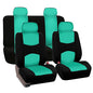FH Group Car Seat Covers Full Set Cloth - Universal Fit Automotive Seat Covers, Low Back Front Seat Covers, Solid Back Seat Cover, Washable Car Seat Cover for SUV, Sedan and Van Mint - color: Mint, style: Seat Cover Full Set