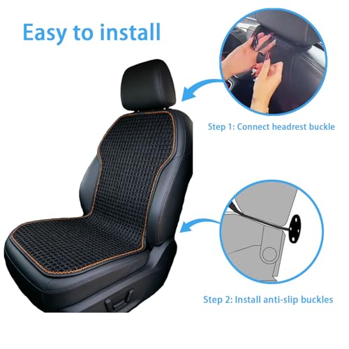 Summer 3D Air Big Mesh Car Seat Cushion Pad,Universal Fit Cooling Breathable and Vent Mesh Car Seat Cushions Cover for Truck SUV Pikup Sedan Accessories 1PCS (Black) - color: Black
