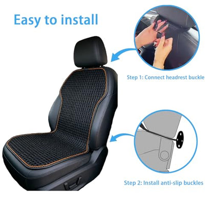 Summer 3D Air Big Mesh Car Seat Cushion Pad,Universal Fit Cooling Breathable and Vent Mesh Car Seat Cushions Cover for Truck SUV Pikup Sedan Accessories 1PCS (Black) - color: Black