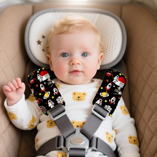 Kid's Seat Belt Cover Pad,Soft Shoulder Seatbelt Covers for Kid,Cute Toddler Seat Cushion (Fine Astronaut) - color: Fine Astronaut