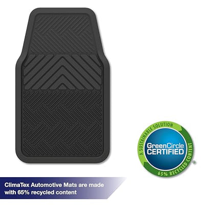 ClimaTex Heavy Duty Car, Truck, Van, and SUV Automotive Floor Mat for Floor Protection, Weatherproof Deep Channel No-Slip Front and Back Seat Liner Mats, 3 Piece Set, Gray - color: Grey, style: 3-Piece Set