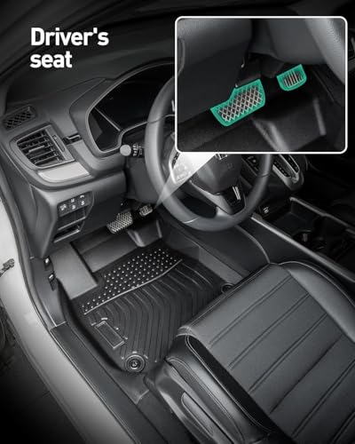 Car Floor Mats for Honda CRV: 2017-2022 Cargo Liner(Not for Hybrid), Full Set All Weather Floor Liners Trunk Mat for Honda CR-V 2017 2018 2019 2020 2021 2022, Custom Fit TPE Accessories for CR V Black