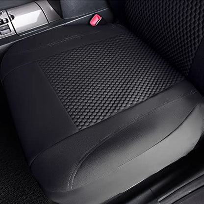 Flying Banner car seat Covers Full Set Velvet Cubic Stamp Massage Breathable Rear Bench Split Black Gray Beige tan 40/60 50/50 60/40 (Full Set - Low Back, Black) - color: Black