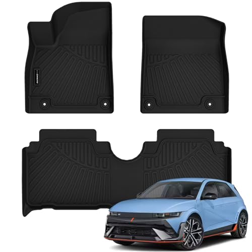 Auxko All Weather Floor Mats for Hyundai IONIQ 5 N 2026 2025 TPE Liners All Season Accessories Guard Odorless Anti-Slip Floor Liners for Hyundai IONIQ 5 N - size: ioniq 5 N|2025|floor mats