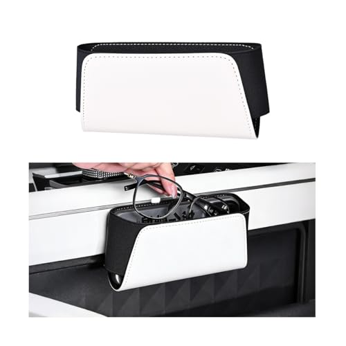 Car Seat Side Storage Pocket, Leather Multifunctional Vehicle Console Side Pouch Organizer, Small Automotive Door Tray Pouch Bag Accessories, Universal for SUV, Sedan, Truck (Beige) - color: Beige