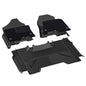 3W Floor Liner & Carpet Top Bundle for 2019-2024 Dodge Ram 1500 Crew Cab (New Body/Without Storage) All-Weather 1st & 2nd Row TPE Mats Set, Not for Classic Models - size: 19-24 Ram 1500 w/o Storage Floor Mats & Carpet