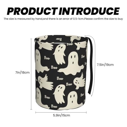 Ghost Pattern Car Trash Can Small Portable Car Garbage Bag for Back Front Seat RV's Camping Accessories - color: Ghost Pattern