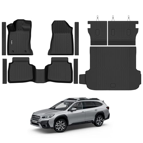 Floor Mats for Subaru Outback 2026, Trunk Mat and Backrest Mat & Door Sill Guard All Weather TPE Protector for Subaru Outback Accessories - size: 18)Outback|2026