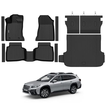 Floor Mats for Subaru Outback 2026, Trunk Mat and Backrest Mat & Door Sill Guard All Weather TPE Protector for Subaru Outback Accessories - size: 18)Outback|2026