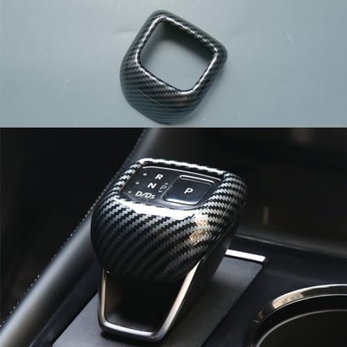 ZiWen New Interior Trim Center Gear Shift Knob Cover Accessories for Nissan Rogue 2021 2022 2023 2024 2025 2026 Pathfinder (Carbon Fiber Print) - color: Carbon Fiber Print