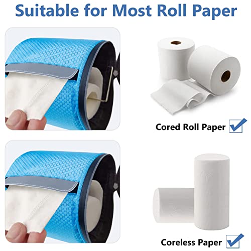 Hanging Toilet Paper Holder Waterproof Tissue Holder Cat Proof Roll Paper Case Cover Portable and Foldable Roll Storage Bag with Adjustable Strap for Wall Car Camping Tent Home Office Blue Honeycomb - color: Blue Honeycomb