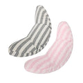 Kids Car Seat Travel Neck Pillow Soft Neck Support Cushion Car Seat Belt Cover Cushion Pillow Car Seatbelt Shoulder Pad Head Neck Support Pillow Seat Strap Pillow for Car Airplane Pushchair Travel - color: Gray Strips+pink Strips