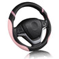 Cxtiy Pickup Truck Steering Wheel Cover – Sproty Fahsion Premium Leather Universal Non-Slip Steering Wheel Grip Set for Women Gril 15.5-16 Inch (Pink) - color: Pink