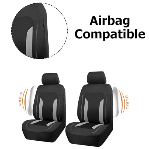 Car Front Seat Covers, Breathable Automotive Front Seat Headrest Covers, Waterproof Comfortable Vehicle Seat Headrest Protection Accessories, Universal for RV, SUV, Truck
