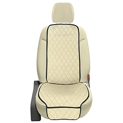 FH Group Car Seat Cushion – Neosupreme Single Front Seat Cover with Front Pockets, Airbag Compatible, Universal Fit Car Seat Cushion for Driver or Passenger Seat, SUV, Truck, Sedan & Van – Beige - color: Beige, style: Front