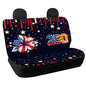 AFPANQZ American Flower Car Seat Cover for Rear Bench Seat, 250 Years Automotive Back Seat Protector Dogs Pets Seat Cushion for Trucks Vans SUVs Universal Fit - color: 250 Years American Flower