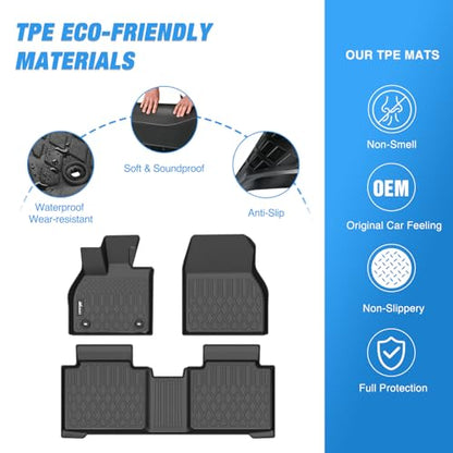 Nilight TPE Floor Mats for Subaru Solterra Toyota BZ4X 2023 2024 2025 2026, All Weather Custom Fit Heavy Duty Floor Liners - color: 2023-2026 Subaru Solterra