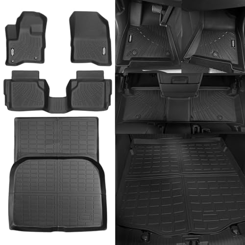 Custom Fit Floor Mats for Lincoln MKS 2009-2016, All Weather TPE Floor Liners with Trunk Mat, Odorless Full Set Interior Accessories - size: 14)MKS|2009-2016