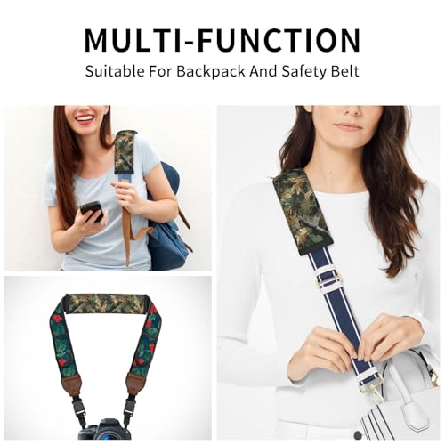 Camouflage Forest Steering Wheel Cover Elastic Non-Slip Car Steering Wheel Covers with Seat Belt Shoulder Pad for Women Men - color: Camouflage Forest