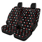 Howilath 4-Piece Dog Paw Love Car Seat Cushion Cover Universal Fit Front Back Seat Cushion Protectors Auto Accessories, Easy to Install - color: Dog Paw Love