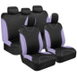 BDK UltraSleek Purple Seat Covers for Cars, Two-Tone Front Seat Covers with Matching Back Car Seat Cover, Made to Fit Most Auto Truck Van SUV, Interior Car Accessories, Full Set - color: Purple